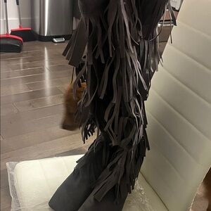 Fringed Brown Women's Boots